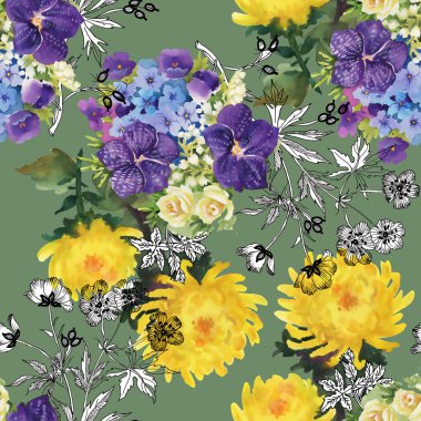 renkli çayır çiçekler