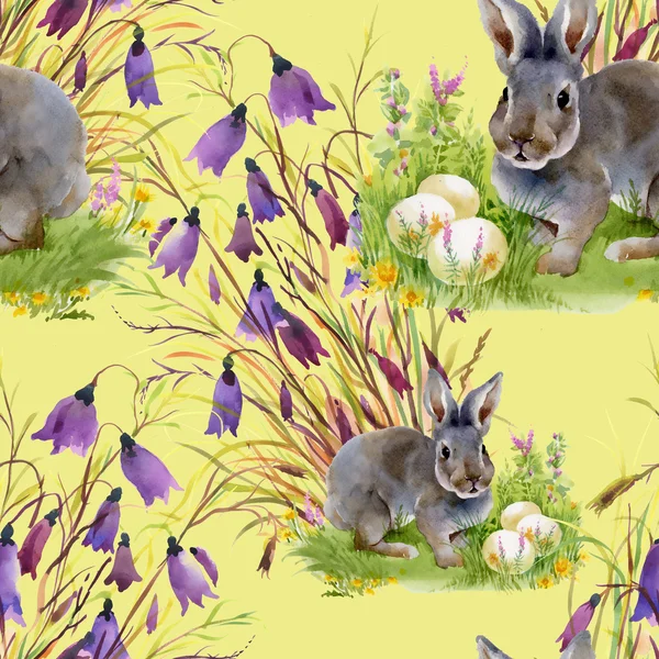 Hare with Easter eggs — Stock Photo, Image