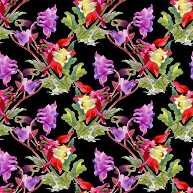 Renkli kır çiçekleri desen