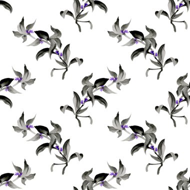 Suluboya çiçek deseni