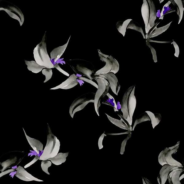 水彩の花柄 — ストック写真