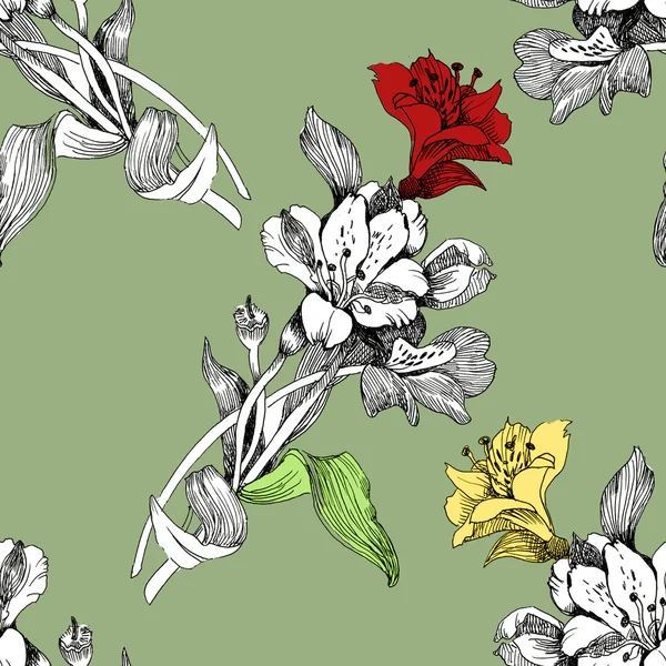 Colorful wildflowers pattern
