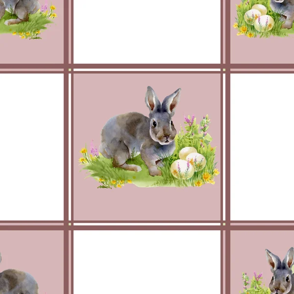 Hare with Easter eggs — Stock Photo, Image