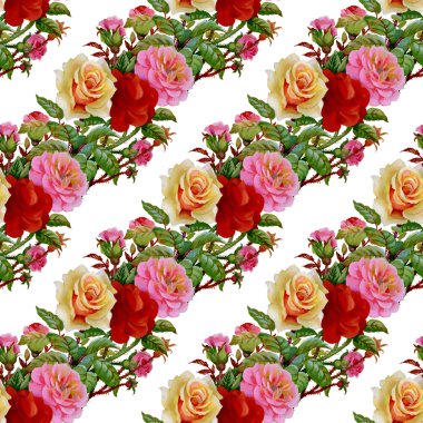 Gül çiçek desenli