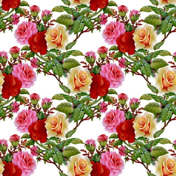 Rosas patrón floral —  Fotos de Stock