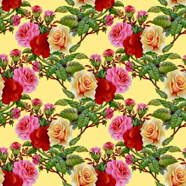 Gül çiçek desenli — Stok fotoğraf