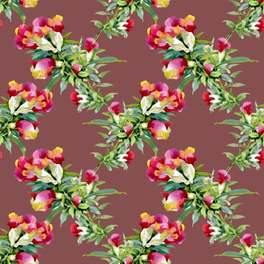 Renkli kır çiçekleri desen