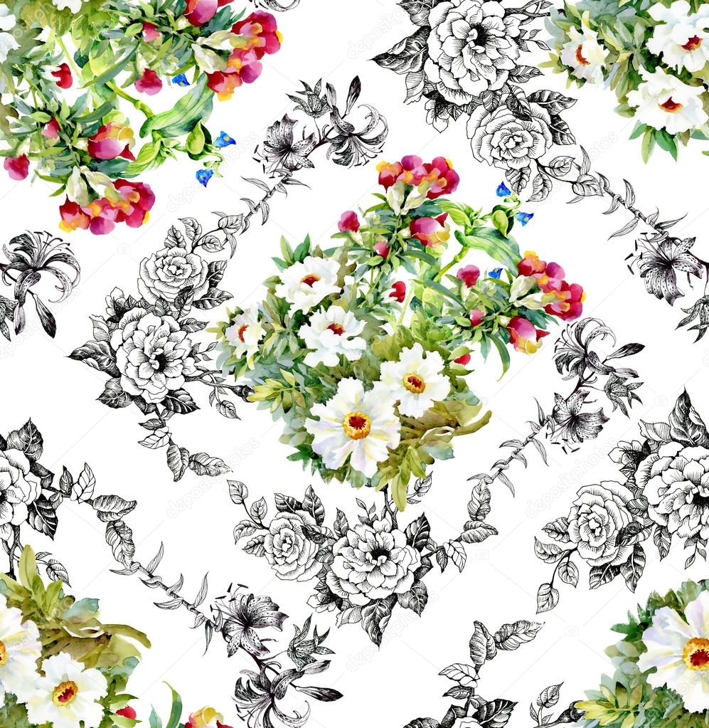 Garden floral pattern