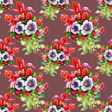 Bahçe çiçek desenli