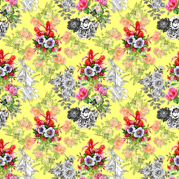 Garden floral pattern — Stock Photo, Image