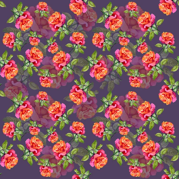 Rózsák zökkenőmentes minta — Stock Fotó