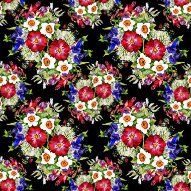 Bahçe çiçek desenli