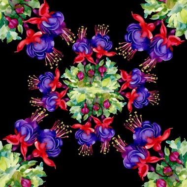 Suluboya Bahçe çiçek buketi