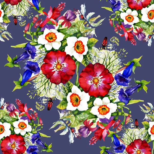Garden floral pattern — Stock Photo, Image