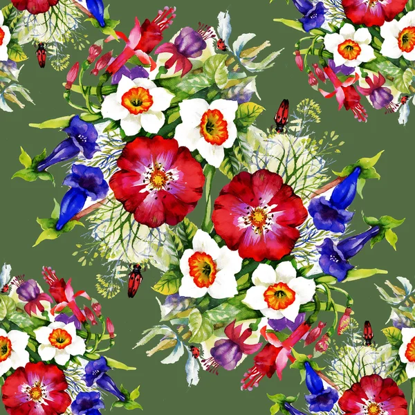 Garden floral pattern — Stock Photo, Image