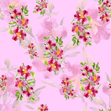 Bahçe çiçek desenli