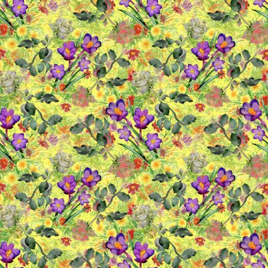 Yaz Bahçe çiçek deseni