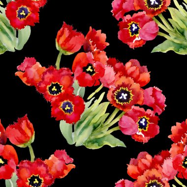 kırmızı lale desen