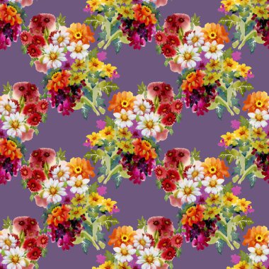 Yaz Bahçe çiçek deseni