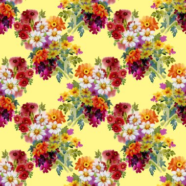 Yaz Bahçe çiçek deseni
