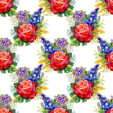 kırmızı gül deseni