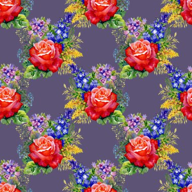 kırmızı gül deseni