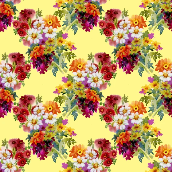Jardín de verano flores patrón — Foto de Stock