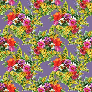 Yaz Bahçe çiçek deseni