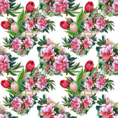 Yaz Bahçe çiçek deseni