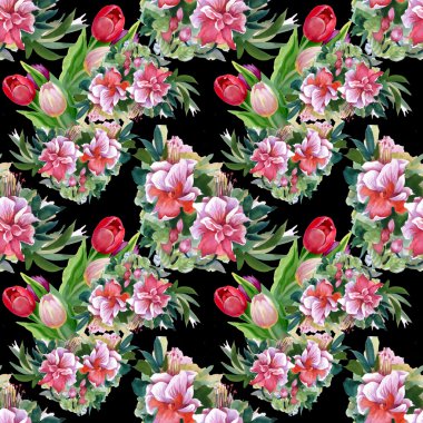 Yaz Bahçe çiçek deseni