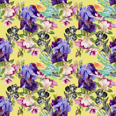 Yaz Bahçe çiçek deseni