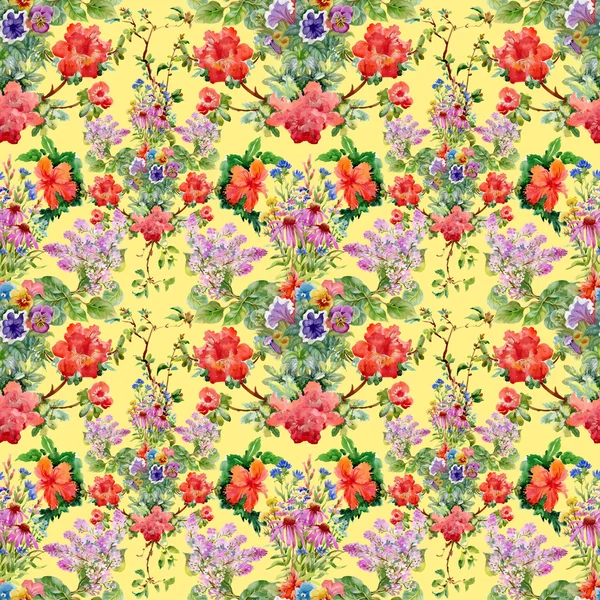 Summer garden flowers pattern — Stock Photo, Image