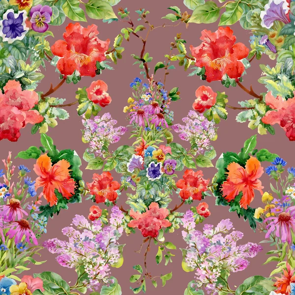 여름 정원 꽃 패턴 — 스톡 사진