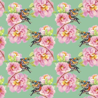 Bahçe çiçek kuşlarla