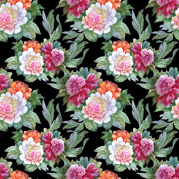 Motif de pivoine coloré d'été — Photo