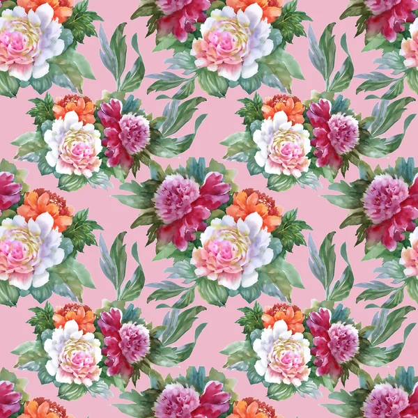 summer Colorful Peony pattern