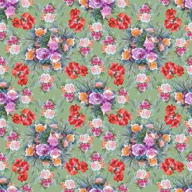 Yaz renkli Hippeastrum desen