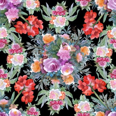 Yaz renkli Hippeastrum desen