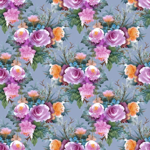 Été Motif de roses colorées — Photo