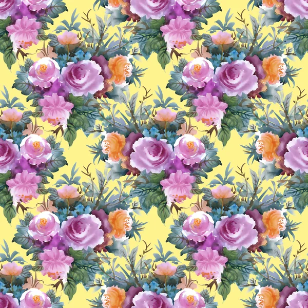 Zomer kleurrijke rozen patroon — Stockfoto