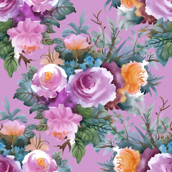 Summer Colorful roses pattern — Stock Photo, Image