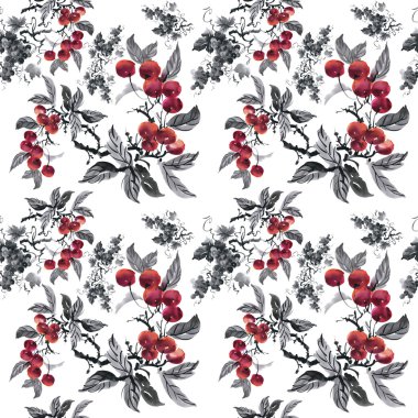 Suluboya Bahçe rowan desen