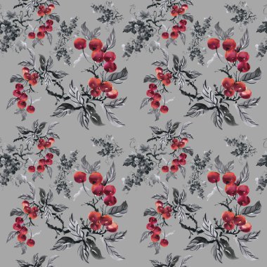 Suluboya Bahçe rowan desen