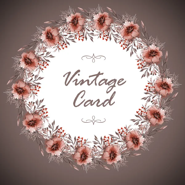 Scheda Floreale vintage — Foto Stock