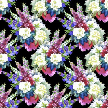 Bahçe çiçek desenli