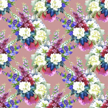 Bahçe çiçek desenli