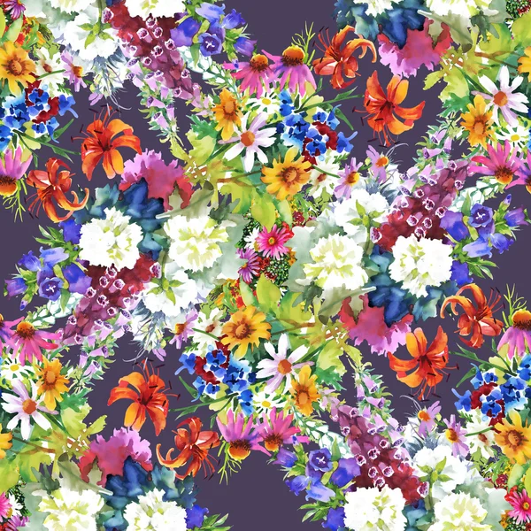 Ogród kwiatowy wzór — Zdjęcie stockowe