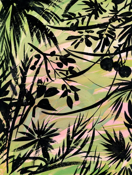Garten tropischen Hintergrund — Stockfoto