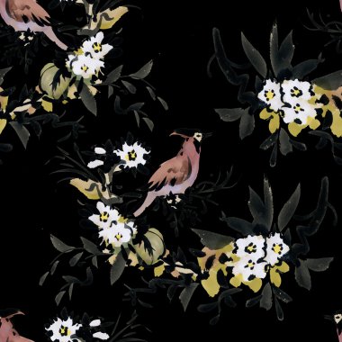 orman kuşları deseni