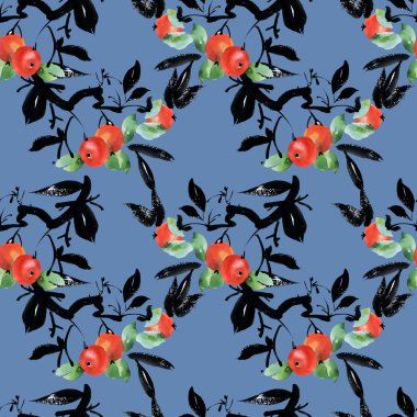 Yapraklı elma ağacı